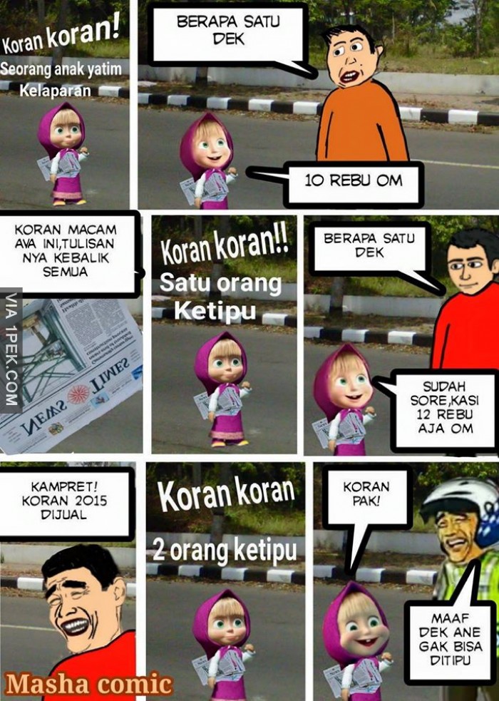 16 Komik strip Masha yang bikin ngakak, idola siapa nih?