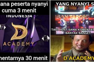8 Meme ini sindir D' Academy, nyanyinya 3 menit komentarnya 30 menit