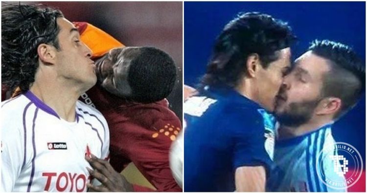 10 Foto saat pemain sepak bola nggak sengaja berciuman ...
