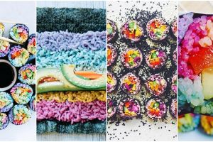 10 Kreasi rainbow sushi yang lagi hits, jadi sayang untuk dimakan ya..