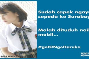 8 Meme Haruka JKT48 gowes sepeda,  ada yang tersindir nggak nih?