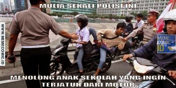 meme positif thinking kepada Polisi © 2016 brilio.net