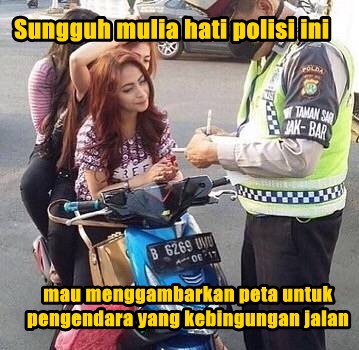 meme positif thinking kepada Polisi © 2016 brilio.net