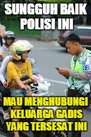 meme positif thinking kepada Polisi © 2016 brilio.net