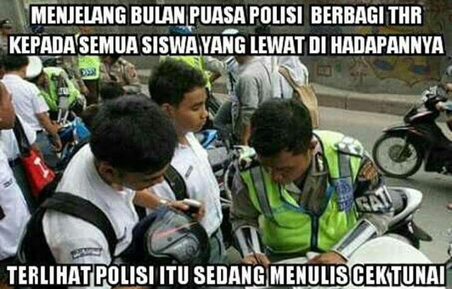 meme positif thinking kepada Polisi © 2016 brilio.net