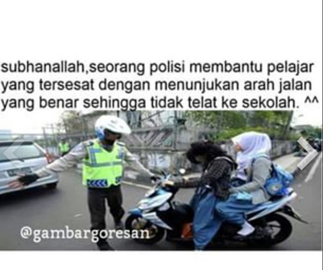 meme positif thinking kepada Polisi © 2016 brilio.net