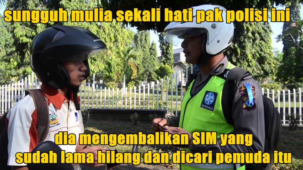 meme positif thinking kepada Polisi © 2016 brilio.net
