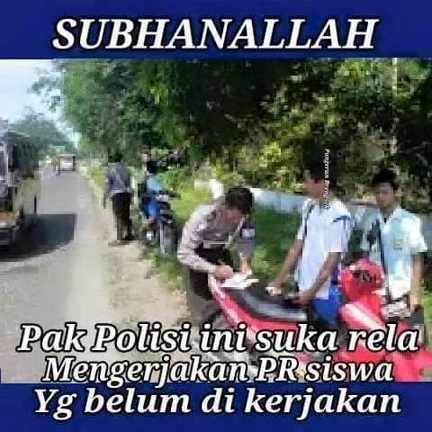 meme positif thinking kepada Polisi © 2016 brilio.net