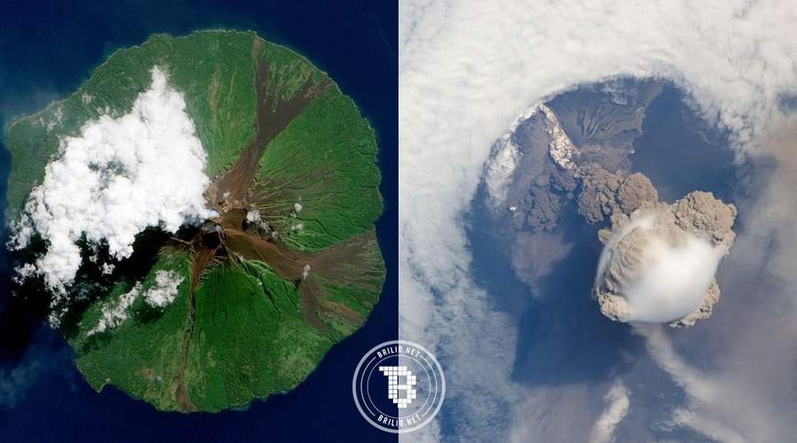 10 Foto menakjubkan letusan gunung yang diambil dari luar angkasa!