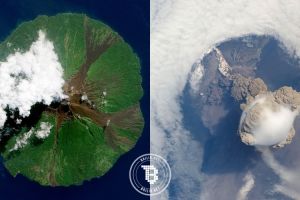 10 Foto menakjubkan letusan gunung yang diambil dari luar angkasa!