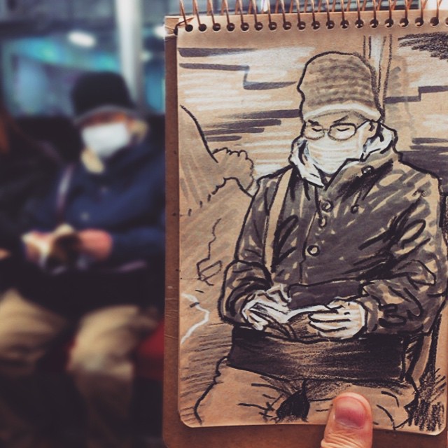 WOW - Seniman ini jadikan setiap orang yang ditemuinya sebagai model lukisannya © 2016 brilio.net