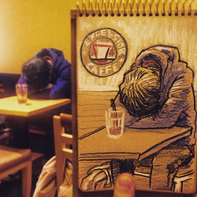 WOW - Seniman ini jadikan setiap orang yang ditemuinya sebagai model lukisannya © 2016 brilio.net