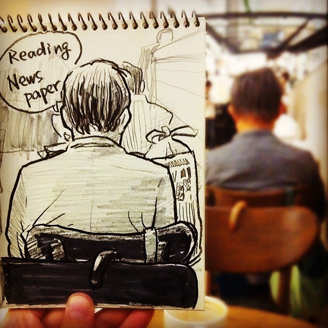 WOW - Seniman ini jadikan setiap orang yang ditemuinya sebagai model lukisannya © 2016 brilio.net