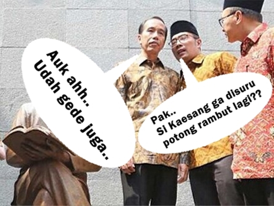 meme ridwan kamil bisiki jokowi ini bikin ngakak © 2016 brilio.net