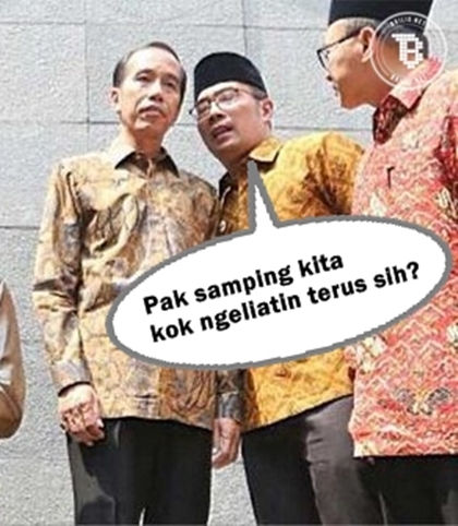 meme ridwan kamil bisiki jokowi ini bikin ngakak © 2016 brilio.net