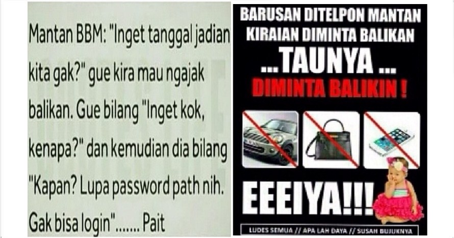 26 Meme balikan sama mantan ini bikin ketawa sendiri, terima nggak ya?