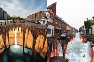25 Lukisan 3D di jalanan ini tampak nyata, bikin deg-degan deh!
