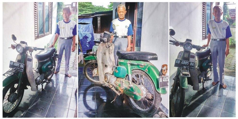 Kakek ini sumbangkan hasil jual motor butut seharga Rp 37 juta, top!
