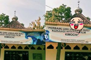Spanduk selamat puasa Ramadan ini bikin geger netizen, kenapa ya?