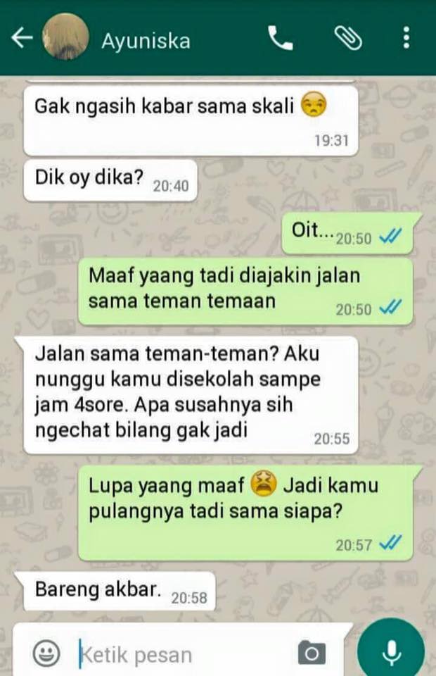 penyesalan baru datang setelah p-acar ditikung teman 1-14 © 2016 brilio.net