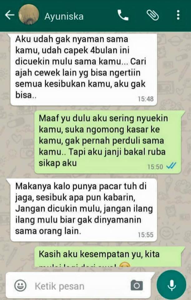 penyesalan baru datang setelah p-acar ditikung teman 1-14 © 2016 brilio.net