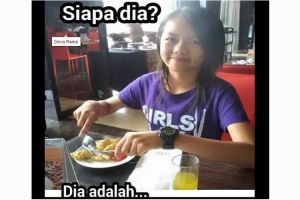 Foto gadis imut makan ini bikin geger netizen, kamu kenal nggak?