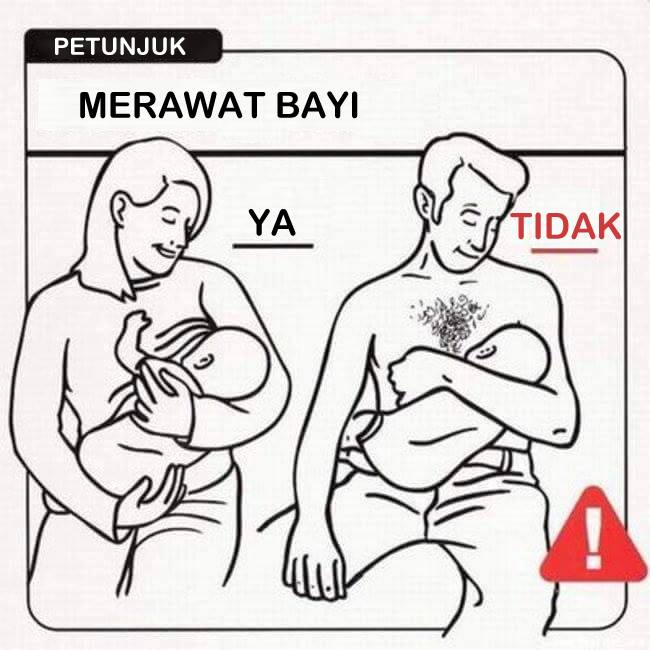 ilustrasi ngurus bayi  © 2016 brilio.net