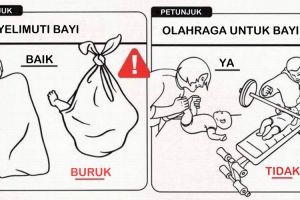 20 Ilustrasi kocak 'benar atau tidak' merawat bayi, calon ibu baca! 