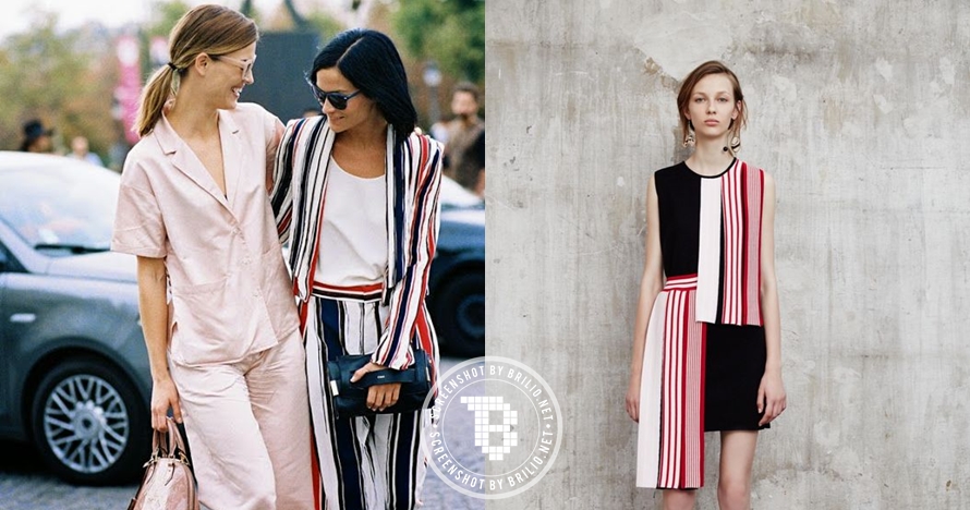 10 Mix and match motif garis berwarna ini bikin penampilanmu fresh