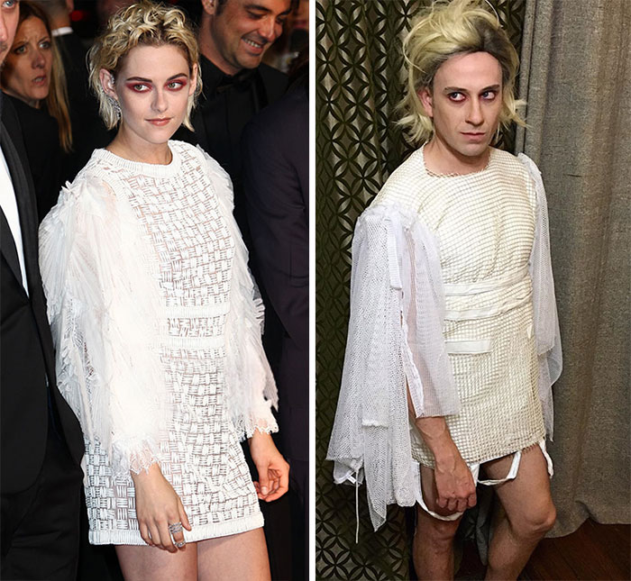 Tom Lenk menirukan gaya pakaian artis dunia © 2016 brilio.net