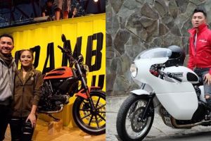 10 Foto ini buktikan Omesh & Dian Ayu hobi naik moge, keren!