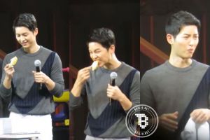 Ekspresi Song Joong Ki lagi makan durian ini bikin heboh netizen