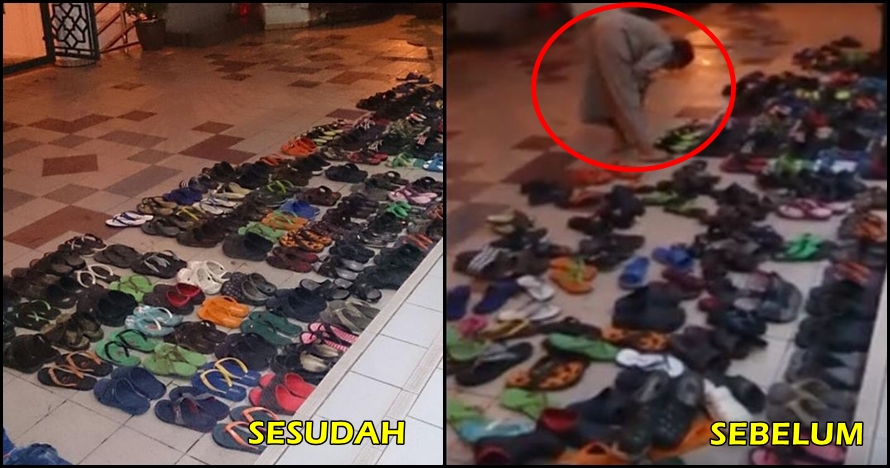 Netizen heboh video cowok yang merapikan sandal jamaah tarawih