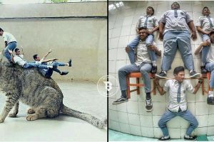 15 Gaya kocak foto bareng teman kelas, kamu berani coba nggak nih? 