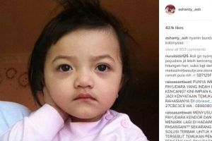 Foto Arsy menyuapi Ashanty di rumah sakit ini banjir pujian netizen