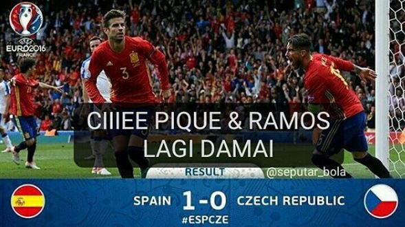 6 Meme ini sindir Ramos dan Pique di laga Spanyol vs Ceko, ciyeee akur