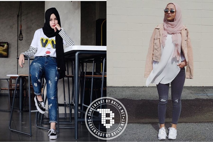 12 Mix and match ripped jeans buat kamu yang berhijab, hits abis!