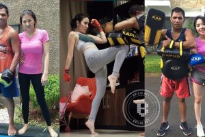 Andre Talabessy, mantan petinju yang kini melatih para artis Indonesia