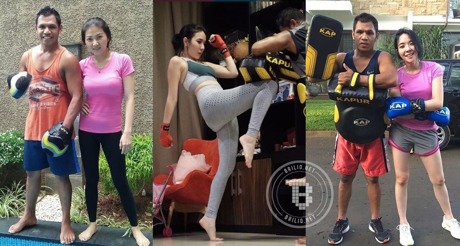 Andre Talabessy, mantan petinju yang kini melatih para artis Indonesia