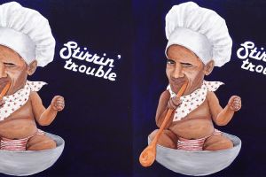 4 Lukisan pemimpin dunia bertubuh bayi, ekspresinya lucu abis!