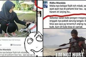 Argumen cewek berhijab pegang anjing ini bikin malu pengkritiknya!