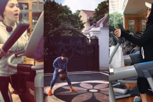5 Gaya olahraga Syahrini yang mewah dan manja, berkeringat nggak ya?