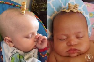 19 Foto bayi korban kelakuan iseng ayahnya ini bikin ngakak!