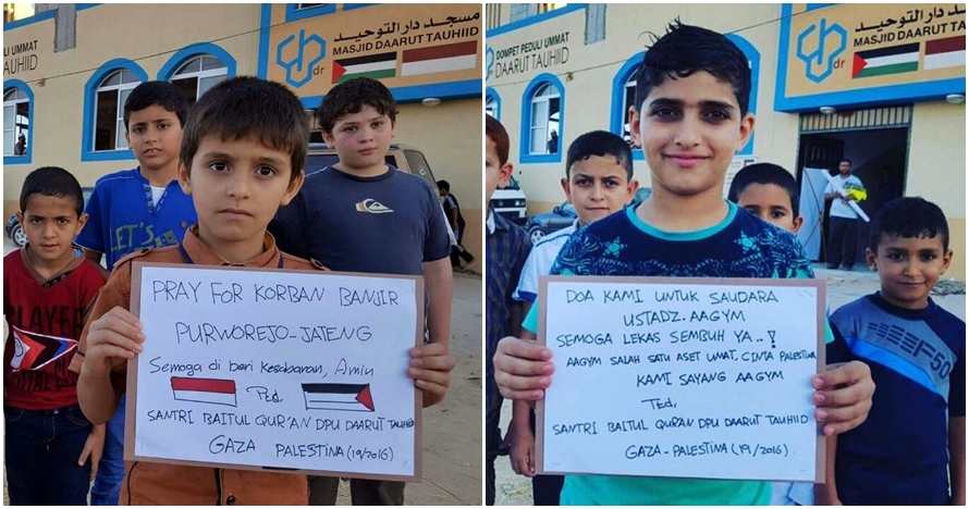 Anak-anak Palestina kirim doa untuk korban banjir Purworejo & Aa Gym