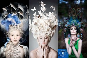 25 Hiasan kepala menakjubkan para model, ada yang dari bulu merak! 