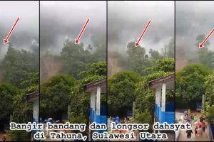 Banjir bandang & tanah longsor di Sulawesi Utara ini bikin warga panik