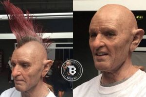 Kamu akan kaget jika tahu wajah asli lelaki tua bergaya punk ini!