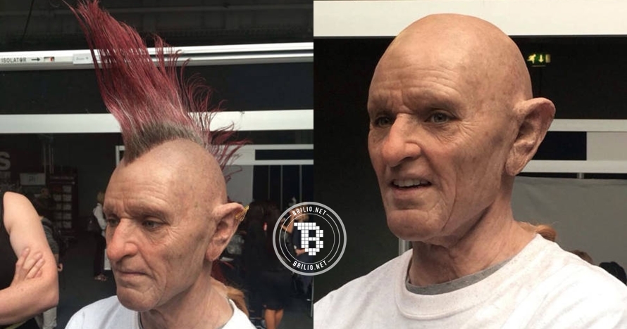 Kamu akan kaget jika tahu wajah asli lelaki tua bergaya punk ini!