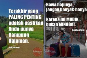 8 Meme tips mudik ala Cak Lontong ini bikin ngakak di jalan