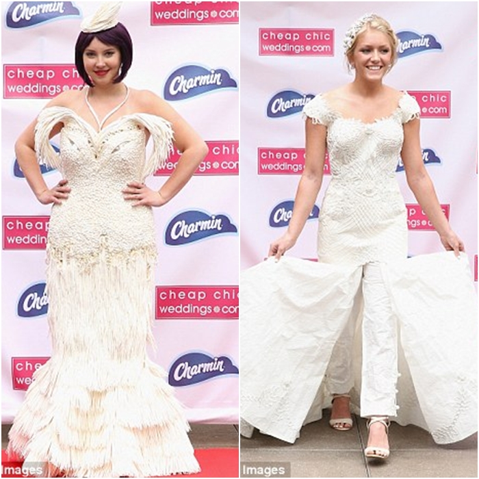 gaun pengantin tisu toilet © 2016 brilio.net